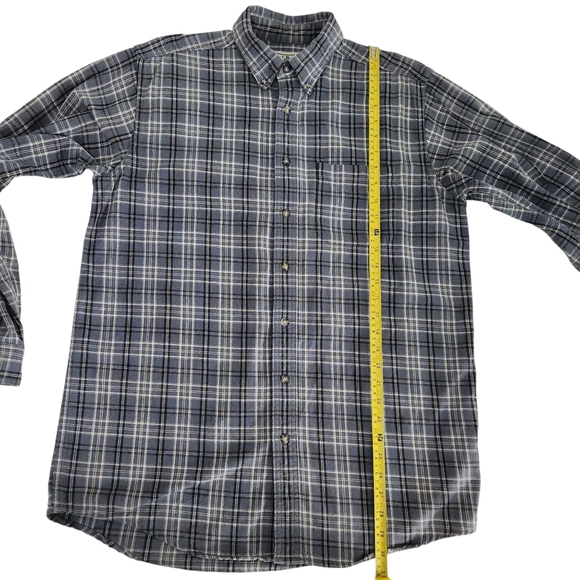 LL BEAN Vintage Made in Canada Flannel Shirt – Men’s M Tall – Blue Plaid, Herita - Picture 9 of 11
